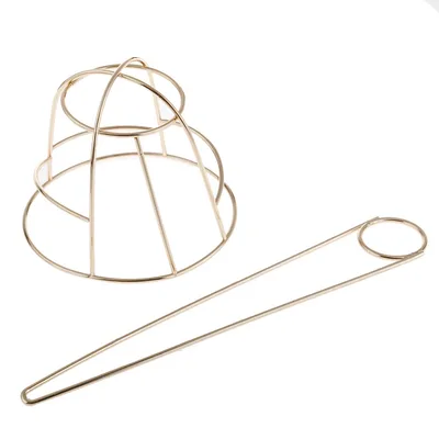 Irregular Metal Bowl shaped Hollow Hairpin Gold - Shop at LoveMi