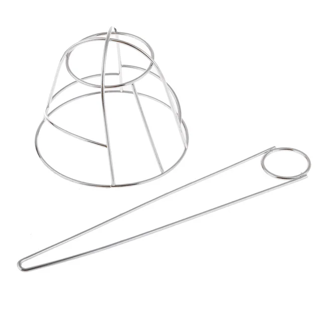 Irregular Metal Bowl shaped Hollow Hairpin Silver - Shop at LoveMi