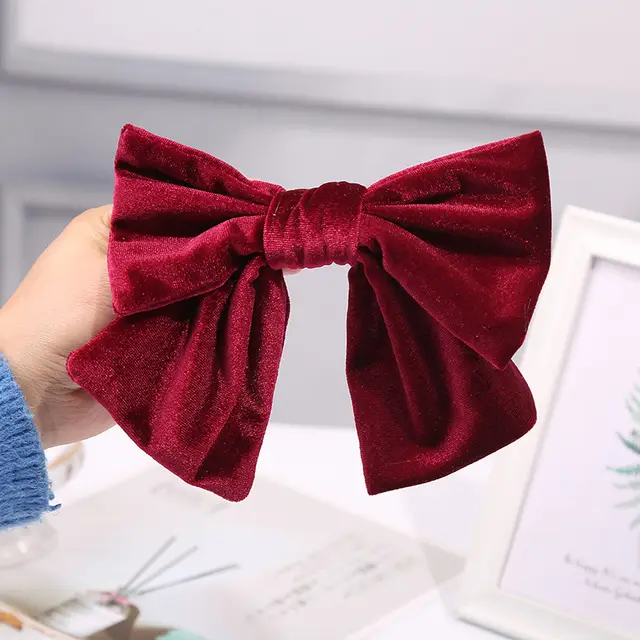 Fashion Girl Net Red Spring Clip Hairpin Horizontal Clip Wine Red - Shop at LoveMi