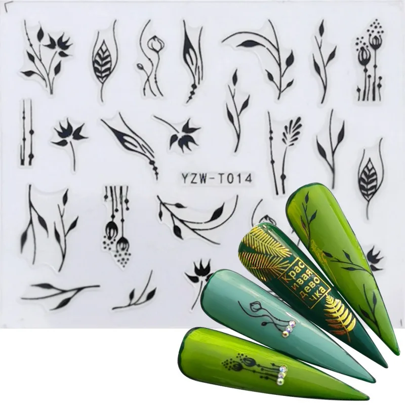 Kiwi Strawberry Ice Cream Squirrel Wolf Butterfly Peacock Nail Sticker - N