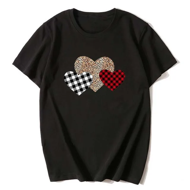 Printed Crew Neck Short Sleeve t Shirt Black - Shop at LoveMi