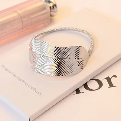 Fashion Lady's Simple Temperament Metal Holster Hair Tie Silver - Shop at LoveMi