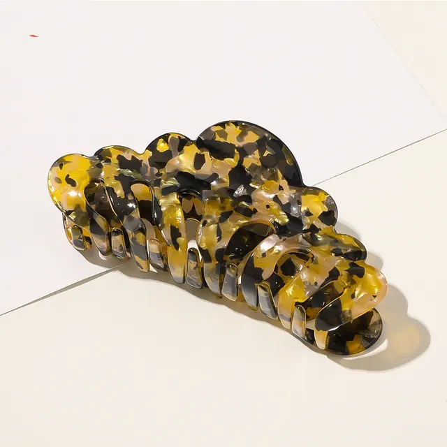 Marble Horsetail Hairpin All Match Acrylic Plate Hair Clip Set2 - Shop at LoveMi