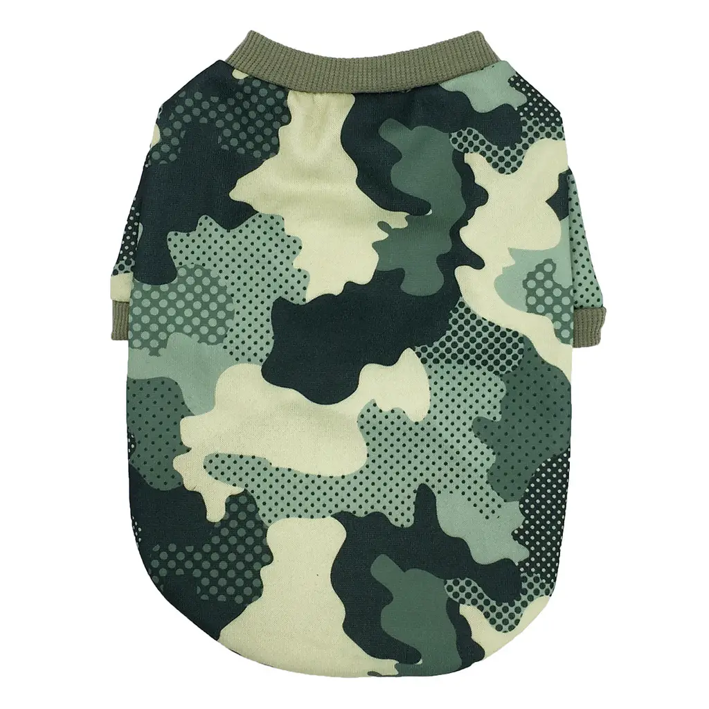 New Dog Clothes Camouflage Series Fleece Sweater - Army Green