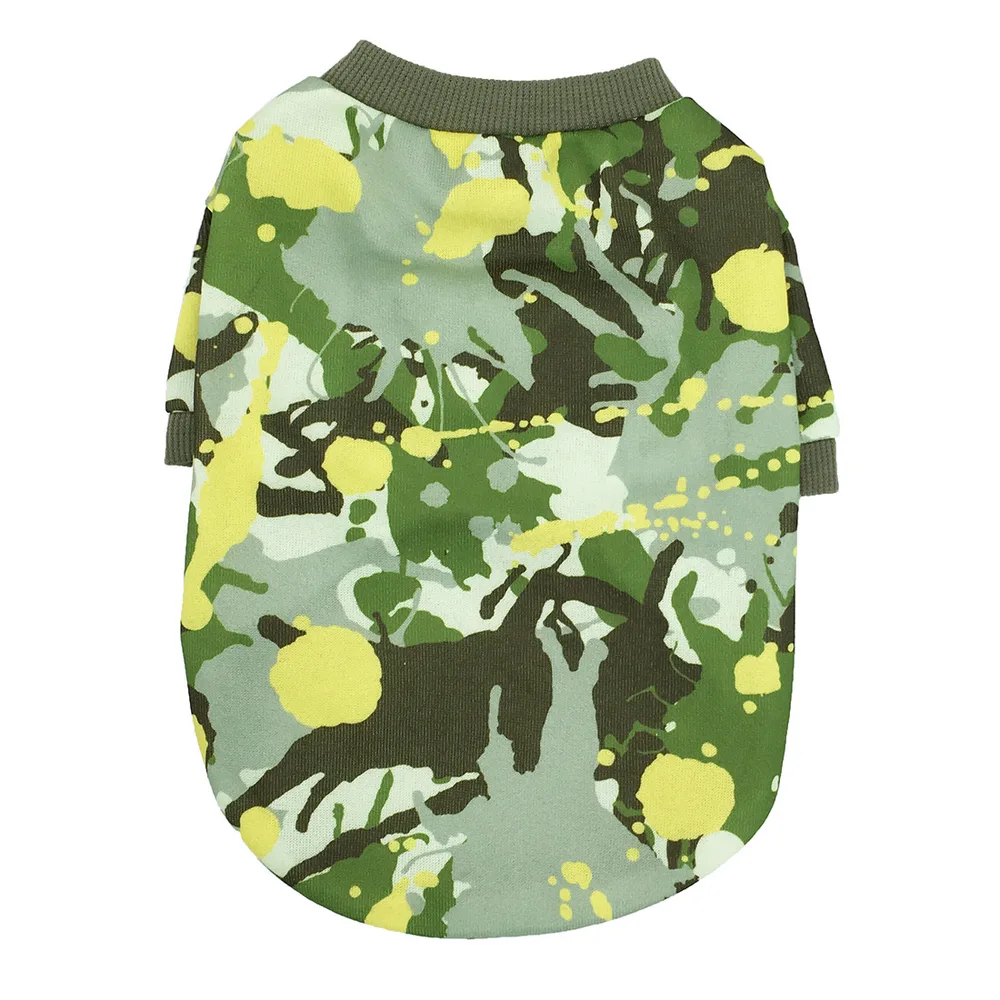 New Dog Clothes Camouflage Series Fleece Sweater - Green - View 1