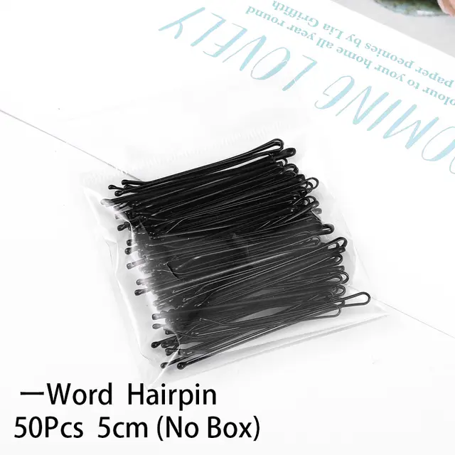 Black Hairpin Word Clip Simple Clip Black - Shop at LoveMi