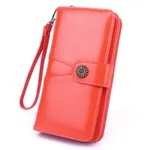 Women's Retro Large Capacity Mobile Phone Bag - Orange - View 1