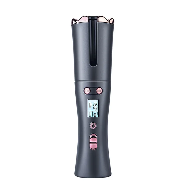 Portable Multifunctional Automatic Hair Curler Usb Charging Smart Wireless Curling Rod Black - Shop at LoveMi