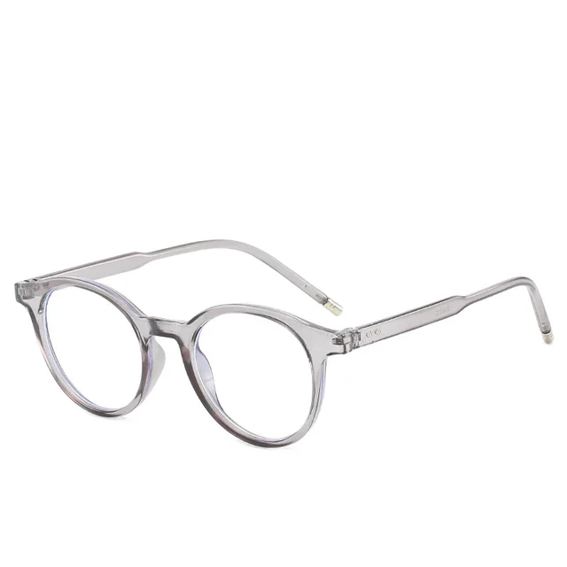 The New Anti Blue Light Flat Glasses Fashion Round Flat Glasses Trend The Same Glasses Grey - Shop at LoveMi