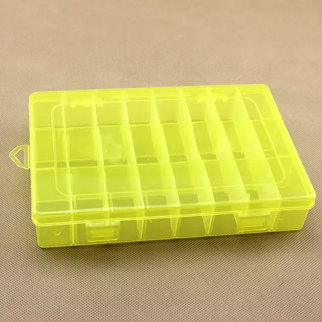 Removable Plastic Box Jewelry Accessories Box Yellow - Shop at LoveMi