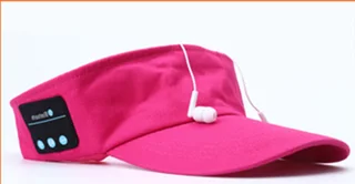 Stereo Call Music Headset Cap Outdoor Sports Baseball Cap - Rose Red