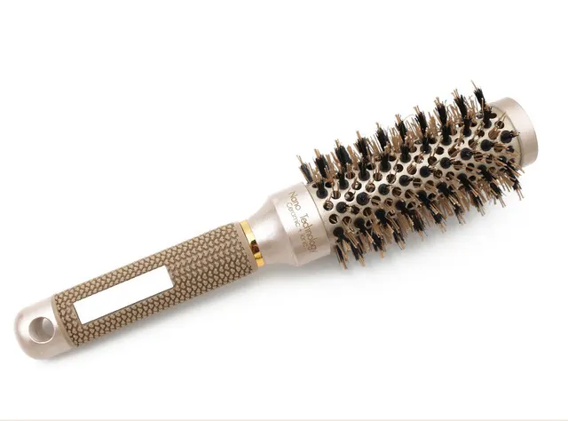 Hair Comb Brush Nano Hairbrush Ceramic Ion Round Barrel Comb Hairdressing Hair Salon Styling Tool - Shop at LoveMi