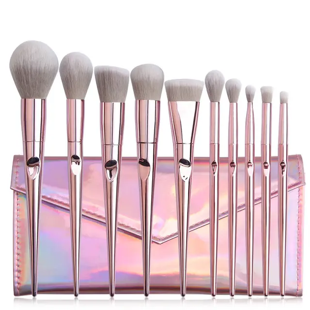 10 wet And Wild Makeup Brushes Set With Brush Bag Makeup Tools Pink - Shop at LoveMi