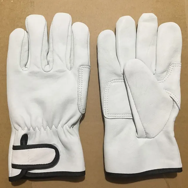 Wear Resistant, Non Slip, Full Leather, Anti Scald and Heat Insulation White - Shop at LoveMi