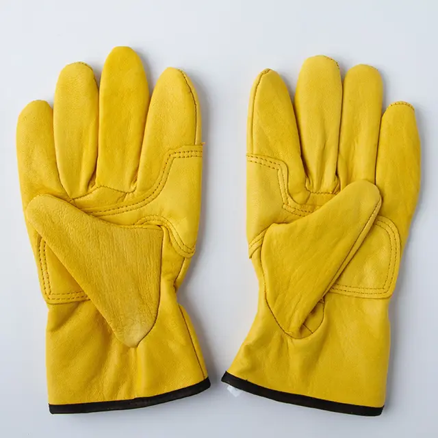 Wear Resistant, Non Slip, Full Leather, Anti Scald and Heat Insulation Yellow - Shop at LoveMi