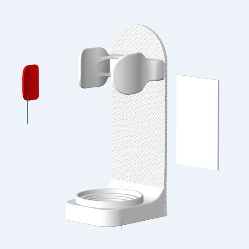 Perforation-Free Electric Toothbrush Hanging Bracket - White