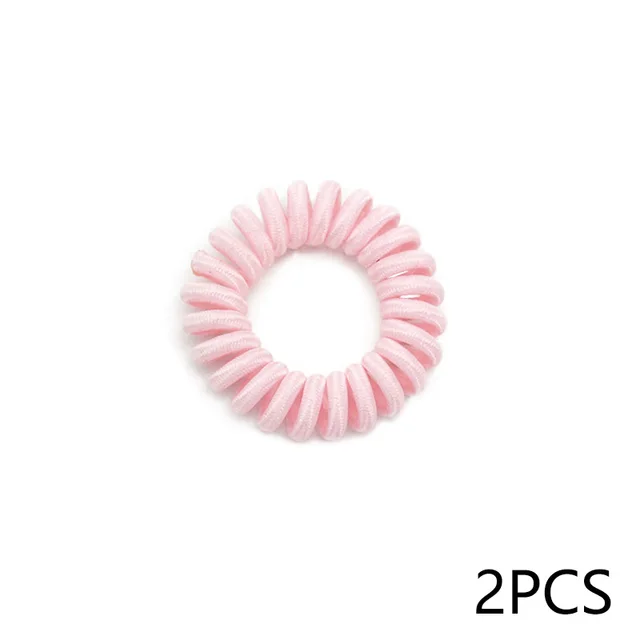 Japanese And Korean Simple Base Hair Rope Light Pink - Shop at LoveMi