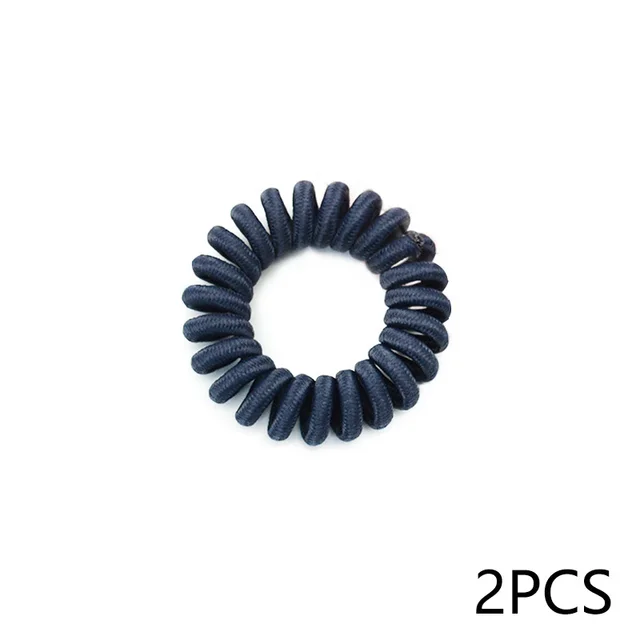 Japanese And Korean Simple Base Hair Rope Navy Blue - Shop at LoveMi