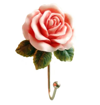 Creative Rose Gift Coat Towel Hook Rose Single Hook - Rose Red