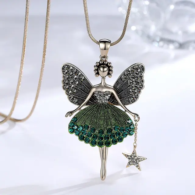Star Fashion Accessories Pendant Sweater Chain Length Green - Shop at LoveMi