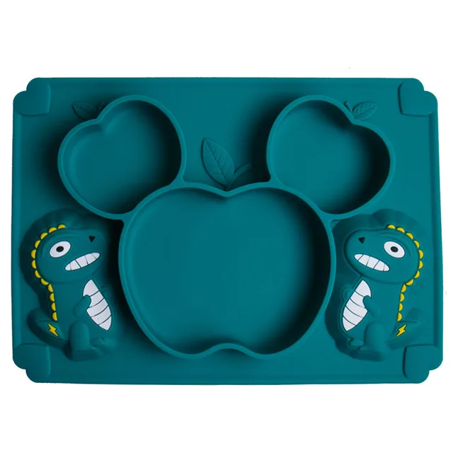 New Baby Silicone Dinner Plate Green - Shop at LoveMi