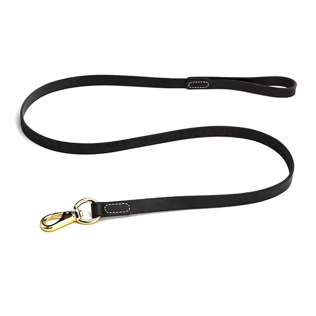 Cowhide Dog Leash To Walk Medium And Large Dogs Black - Shop at LoveMi