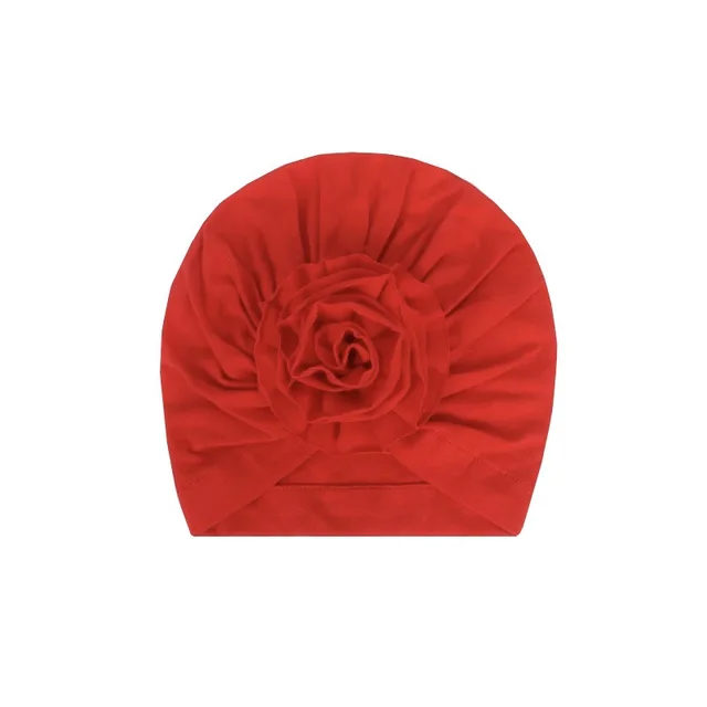NEW Bloom Flower Baby Headband Knot Toddler Headwrap Elastic Infant Turban Bullet Fabric Infant Beanie Cap Hair Accessories Red - Shop at LoveMi