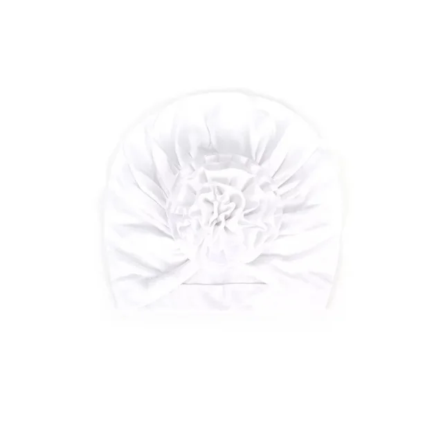 NEW Bloom Flower Baby Headband Knot Toddler Headwrap Elastic Infant Turban Bullet Fabric Infant Beanie Cap Hair Accessories White - Shop at LoveMi