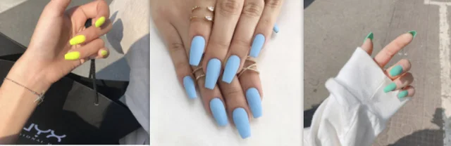 Frosted Ballet Trapezoid Fake Nails Long Section Finished Wearing Nail Art Set1 - Shop at LoveMi