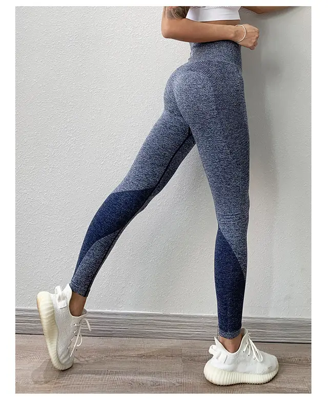 Breathable And Quick Drying Cropped Trousers Slim Fit Hip Leggings Navy Blue - Shop at LoveMi