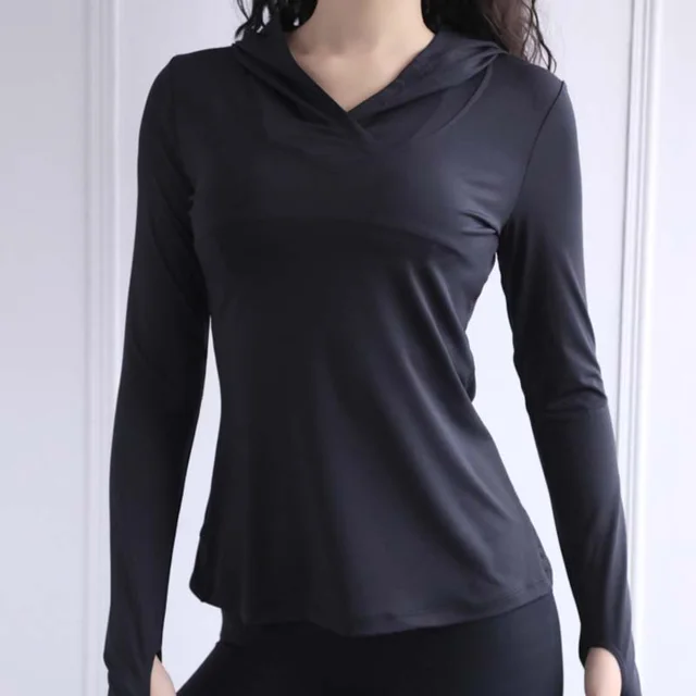 Fashion Women's Long Sleeve Yoga Workout Clothes Black - Shop at LoveMi