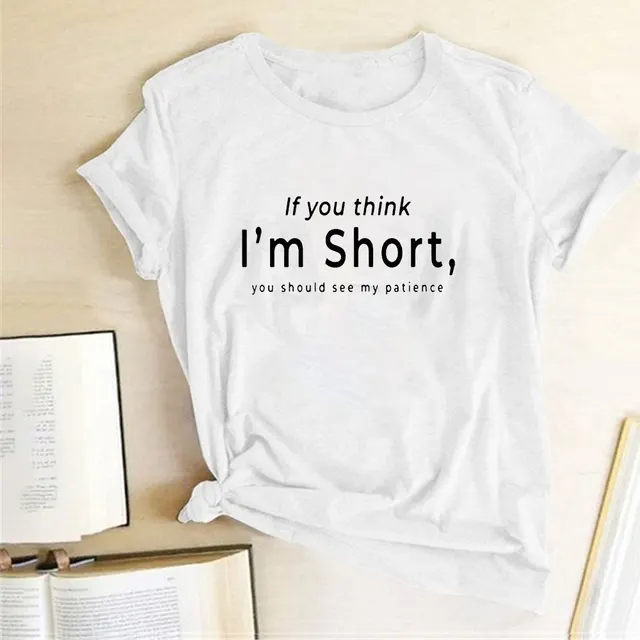 Fashion Trend Fun English Printed Ladies T shirt White - Shop at LoveMi