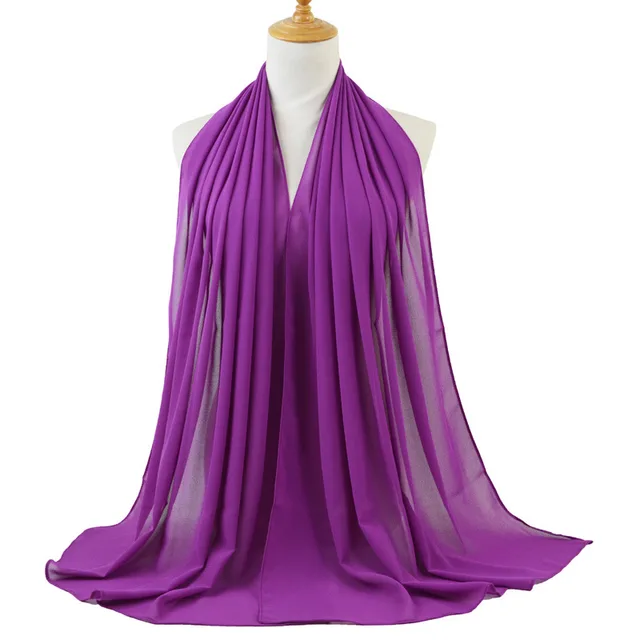 Monochromatic Ethnic Pearl Chiffon Bubble Scarf Headscarf G - Shop at LoveMi