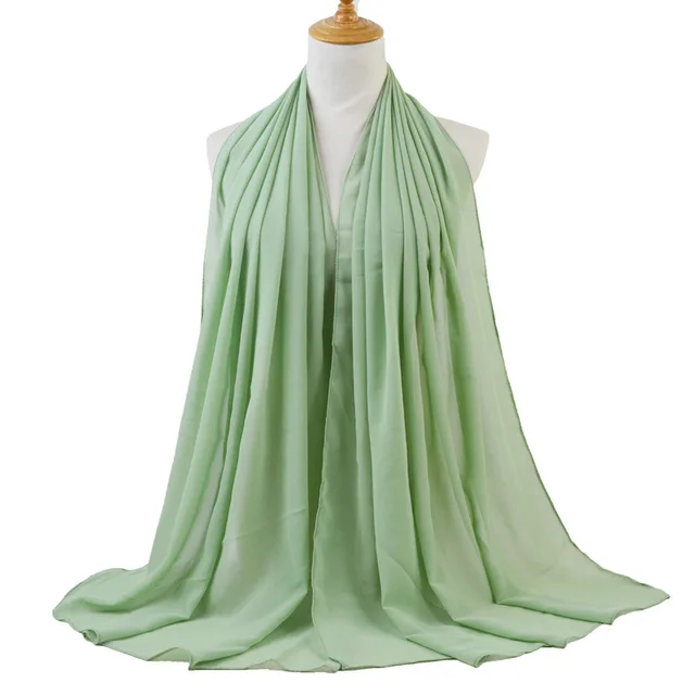 Monochromatic Ethnic Pearl Chiffon Bubble Scarf Headscarf J - Shop at LoveMi