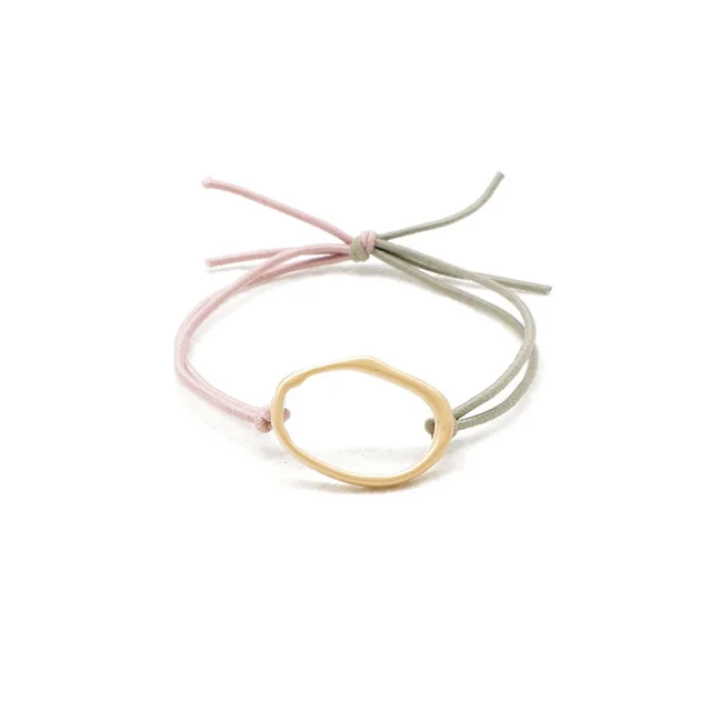 Geometric Headband Hair Tie Hair Rubber Band Leather Case Hair Accessories Headwear Green - Shop at LoveMi