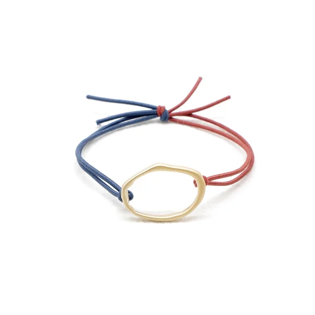 Geometric Headband Hair Tie Hair Rubber Band Leather Case Hair Accessories Headwear Red - Shop at LoveMi