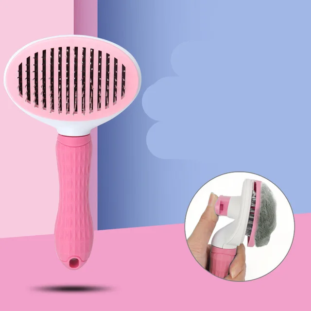 Dog Hair Removal Comb Cat Comb Pet Supplies Pink - Shop at LoveMi