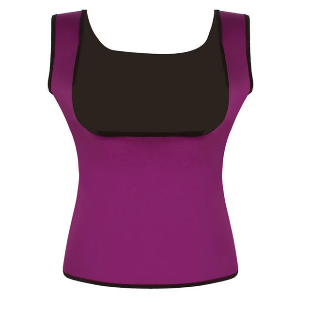 Slim Fit Rubber Body Shaping Waistcoat Vest Purple - Shop at LoveMi