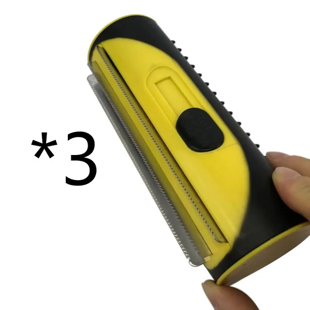 Pet Hairbrush Hair Comber For Dog And Cat Cleaning 3Pcs Yellow - Shop at LoveMi