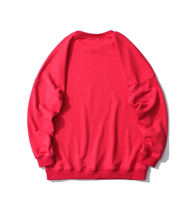 Cartoon Bear Orint Round Collar Sweatshirt Europe And America Red - Shop at LoveMi