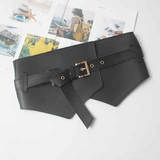 All Match Dress Shirt Decoration Body Shaping Pin Buckle Belt Black - Shop at LoveMi