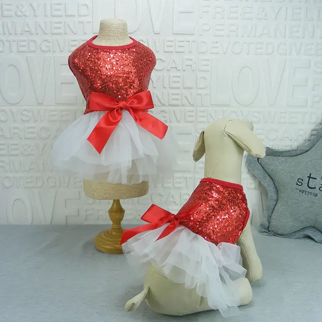 Pet Clothing Dog Clothes Pet Skirt Red - Shop at LoveMi