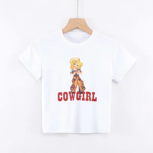 European And American Style Cowgirl Little Milk Dog Print - Shop at LoveMi