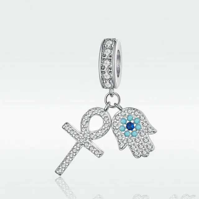 Hand Of Fatima s925 Silver Bracelet Beaded Silver - Shop at LoveMi