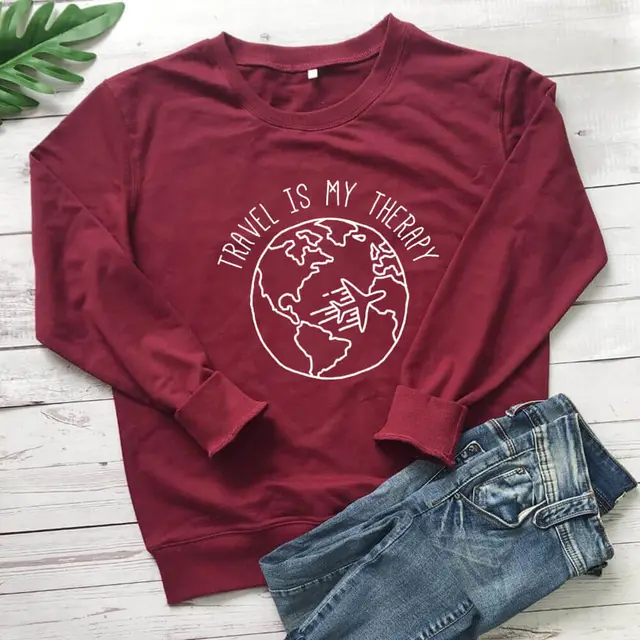 Fashion Simple Round Neck Pullover Long Sleeve Sweater Wine Red - Shop at LoveMi