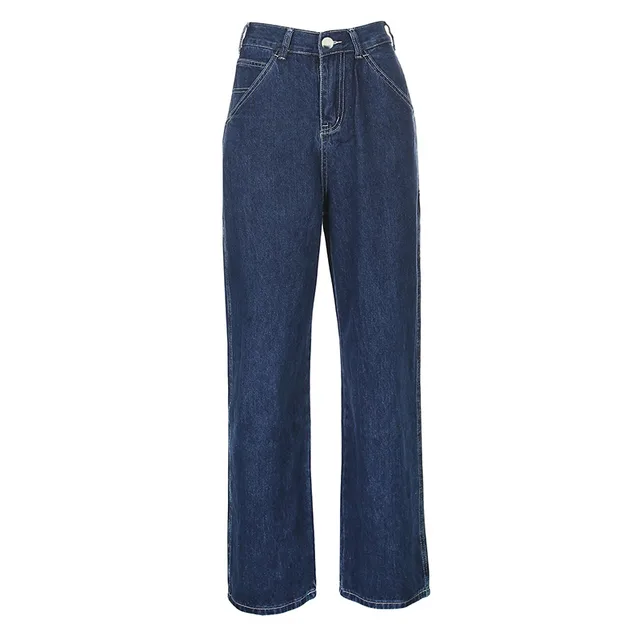 Large Pocket Drape Mopping Denim Overalls Blue - Shop at LoveMi