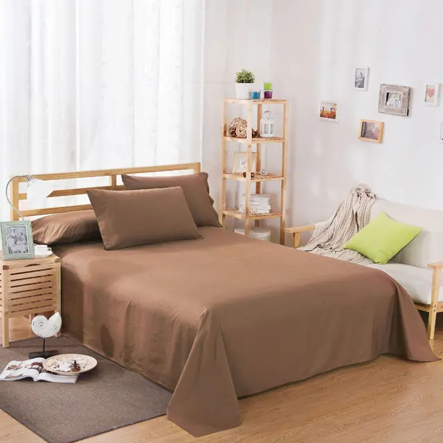 Pure Color Polyester Cotton Extra Bed Sheets Hotel Home Coffee - Shop at LoveMi