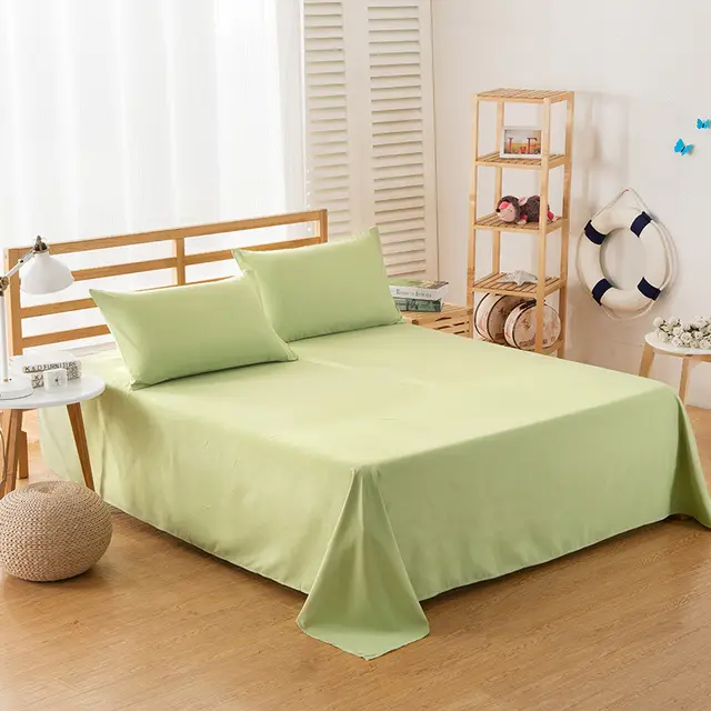 Pure Color Polyester Cotton Extra Bed Sheets Hotel Home Forest Green - Shop at LoveMi