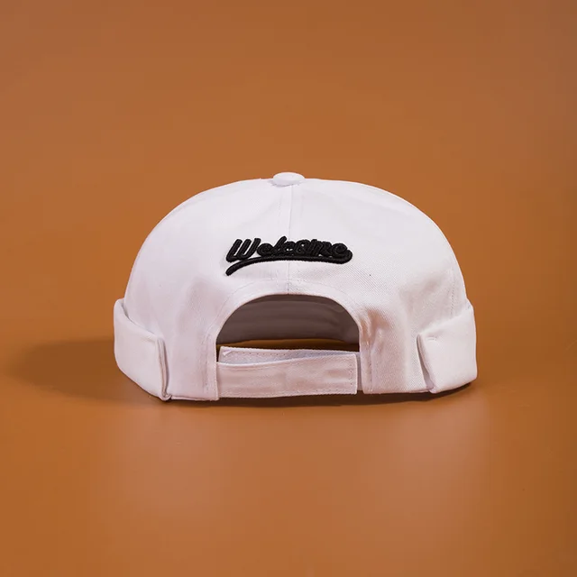 Japanese Borderless Embroidery Landlord Hat Lovers Melon Leather Hat Women Trend White - Shop at LoveMi