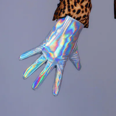 Laser Ltra short Gloves Bright Leather Colorful - Shop at LoveMi